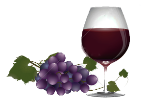ブドウとワイングラス
